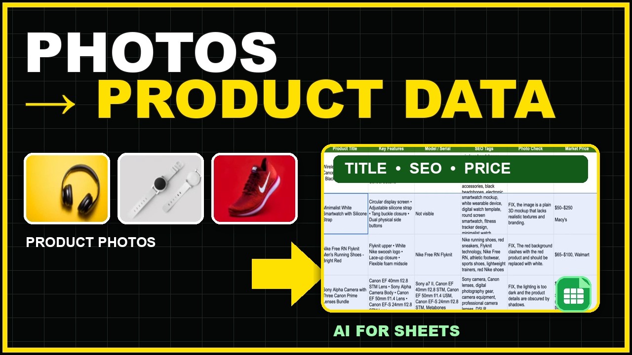 Turn Product Photos into a Product Catalog in Google Sheets with AI