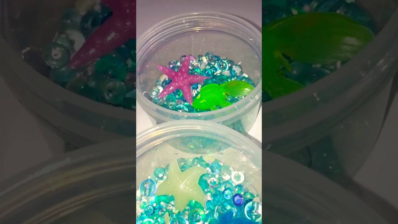 #hawaii #tidepools #preppyaesthetic #clearslime #crunchyslime 🤩💙✨🐚🐠🌊🫧