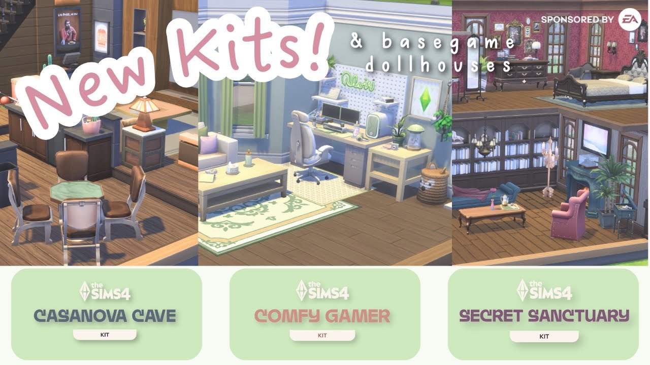 new sims kits?! dollhouse style build & kit overview | speedbuild