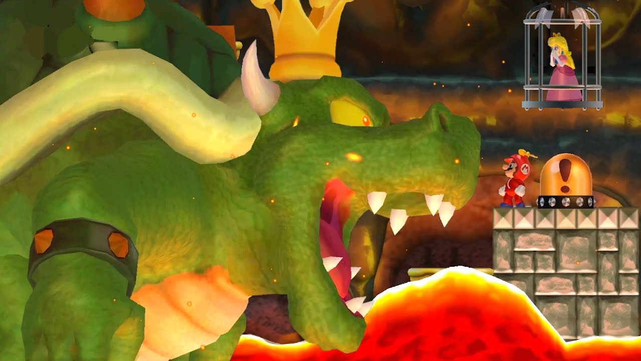 King Koopa Final Boss in New Super Mario Bros Wii