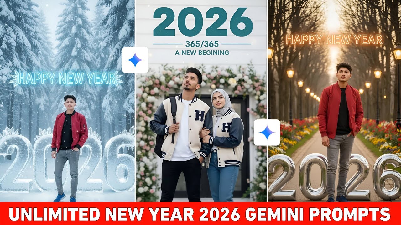 Happy New Year Photo Editing 2026 | Happy New Year Gemini Prompt
