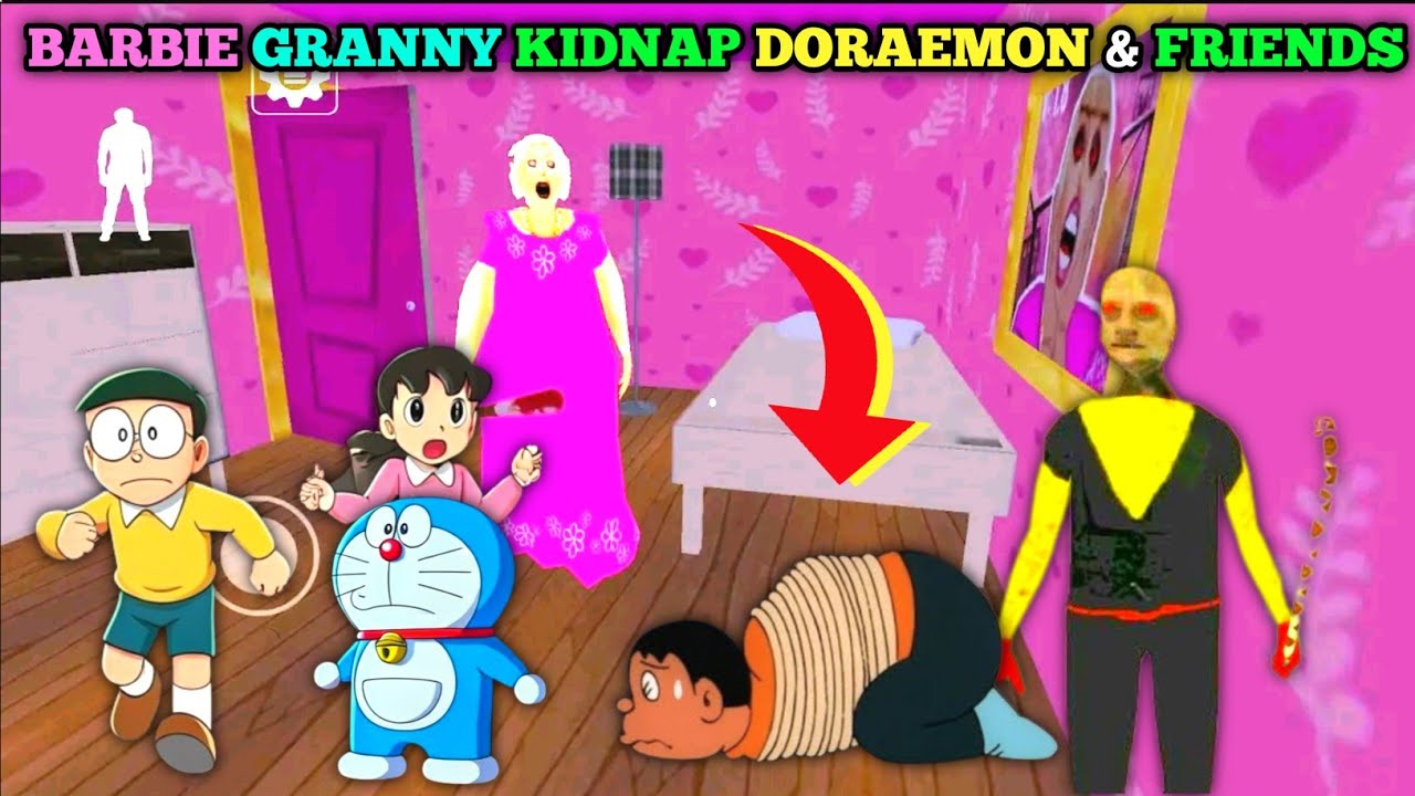 GRANNY BECOME BARBIE | Granny Kidnap Doraemon Nobita Gian Shizuka And Friends | Doraemon Vs Granny