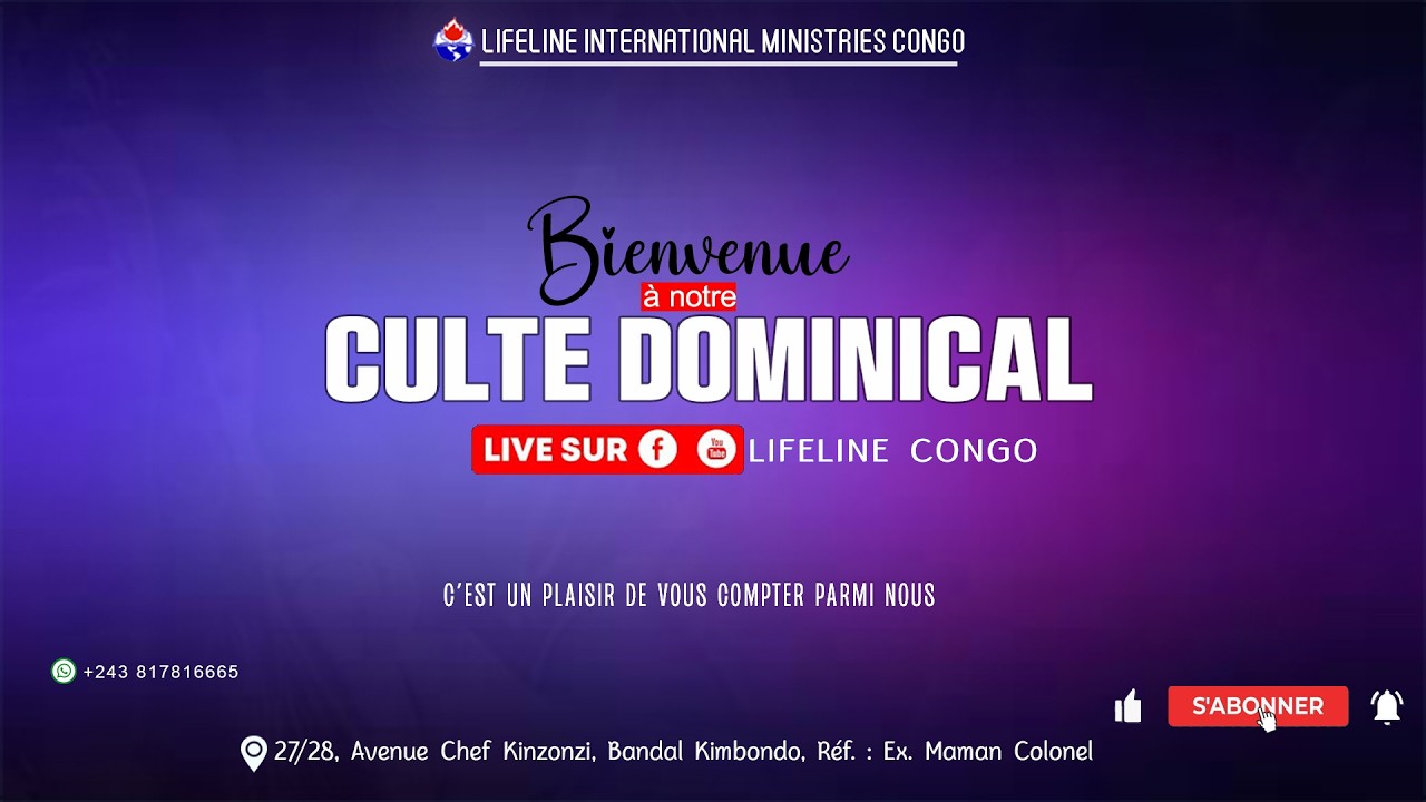 [LIVE] Thème : SAINTE SCENE,  Pasteur KALA MAKIESE, Dimanche 01 Mars 2026, LIFELINE