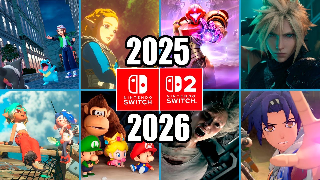 Calendario de LANZAMIENTOS Nintendo Switch 2 y Switch para 2025 - 2026