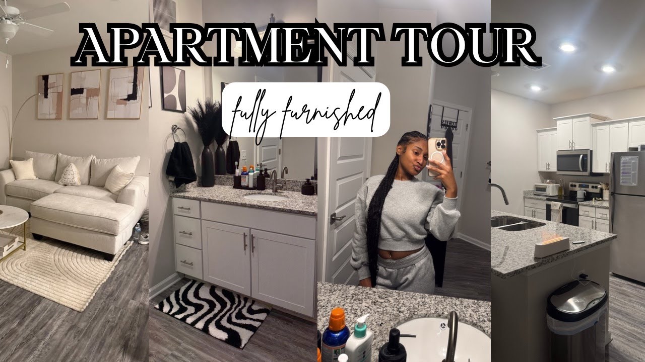 FULLY FURNISHED APARTMENT TOUR| MODERN + COZY