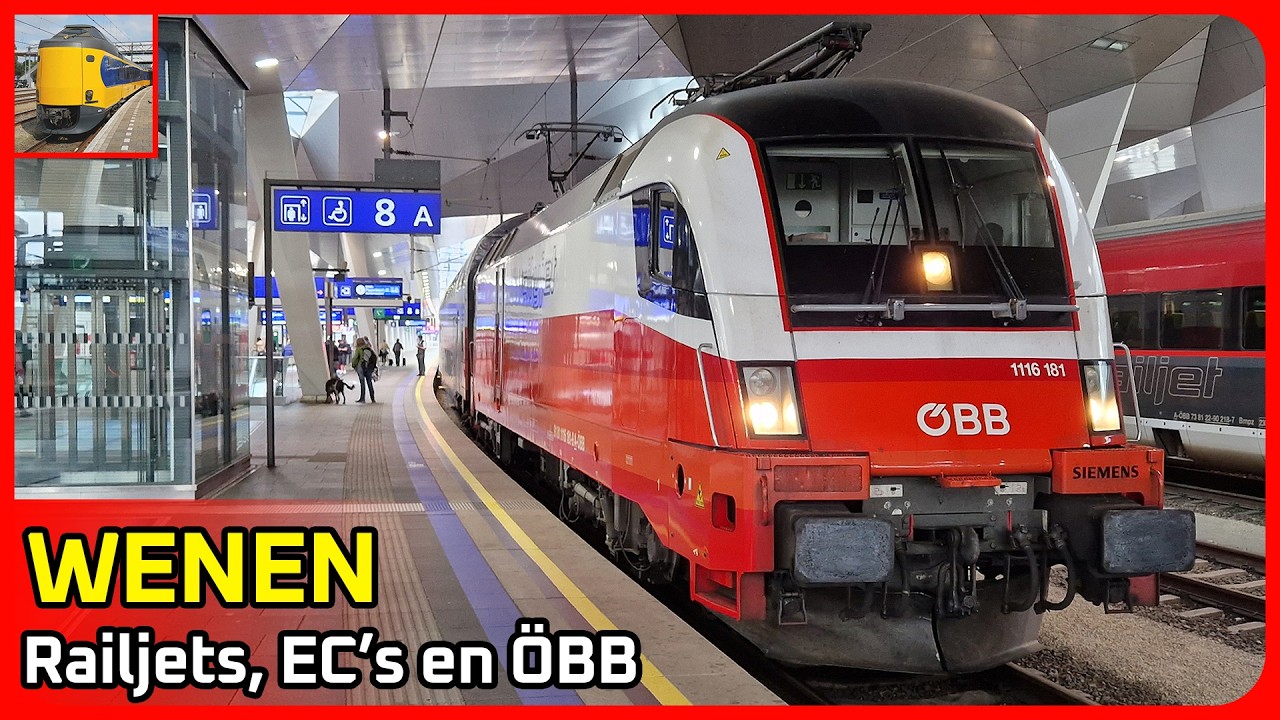 Treinen op station Wien Hbf / Wenen Hoofdstation - 2 mei 2023