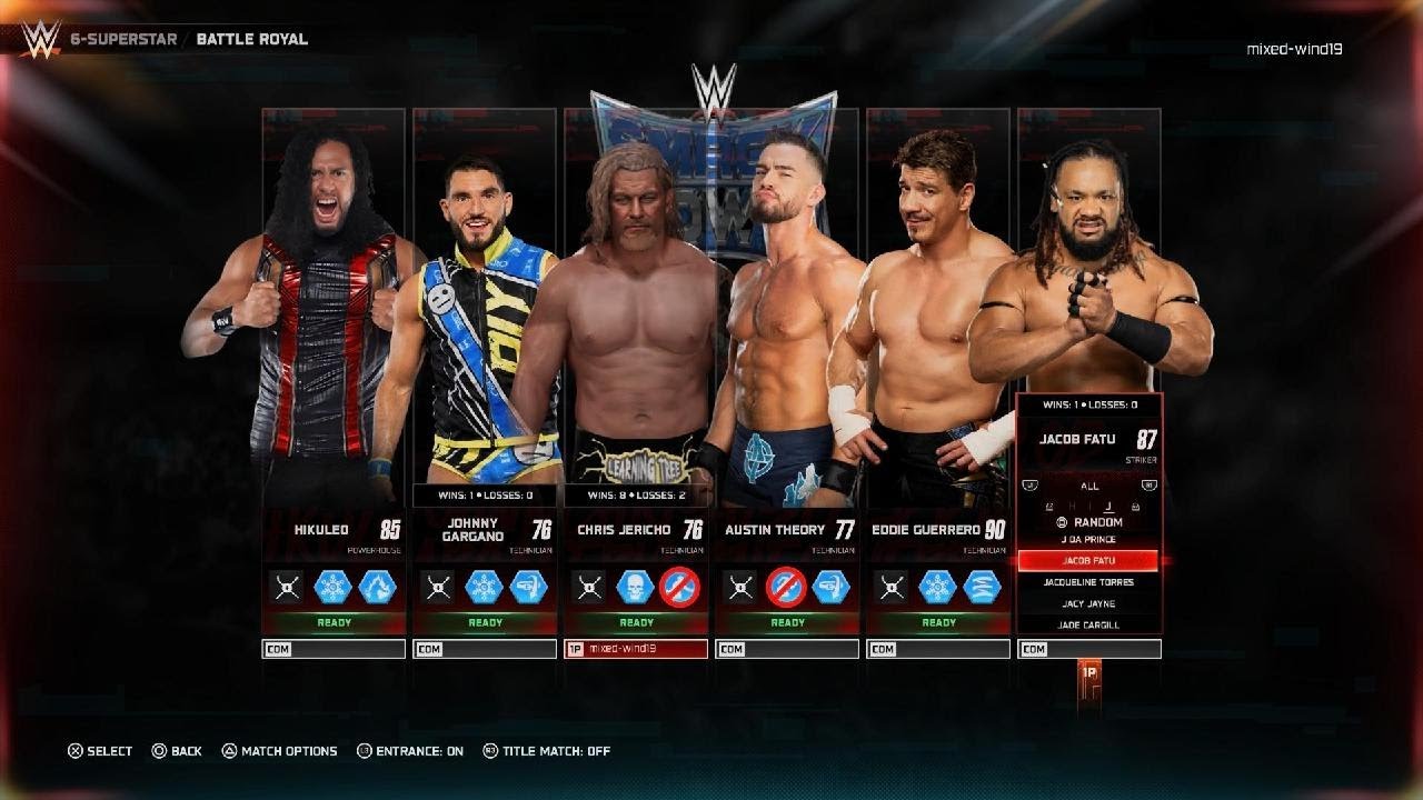 WWE 2K25 chris jercho match on wwe Smackdown 2026