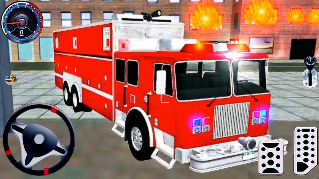 Truck Pemadam Kebakaran Panjang Padamkan Api Besar - Mobil Balap Simulator Android Gameplay