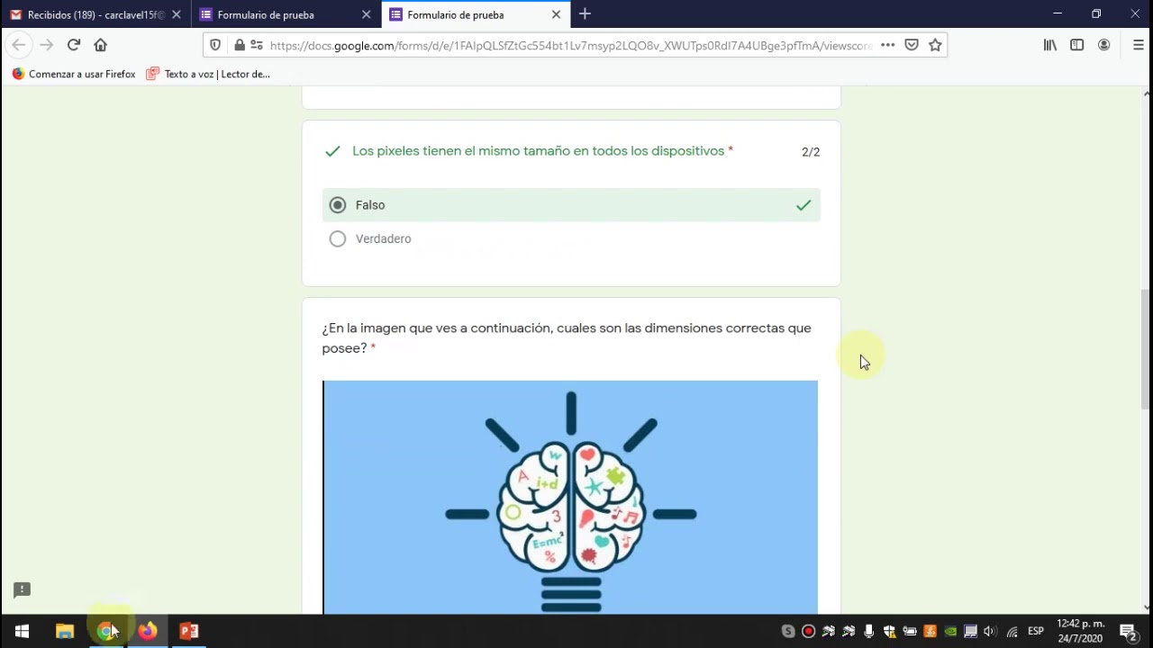 Cómo enviar puntuación de formulario google por correo electrónico