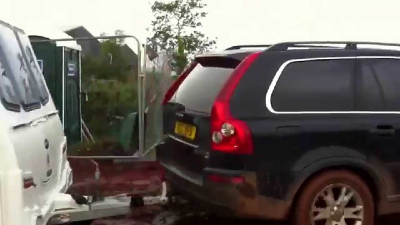Volvo xc90 towing a bailey unicorn through mud