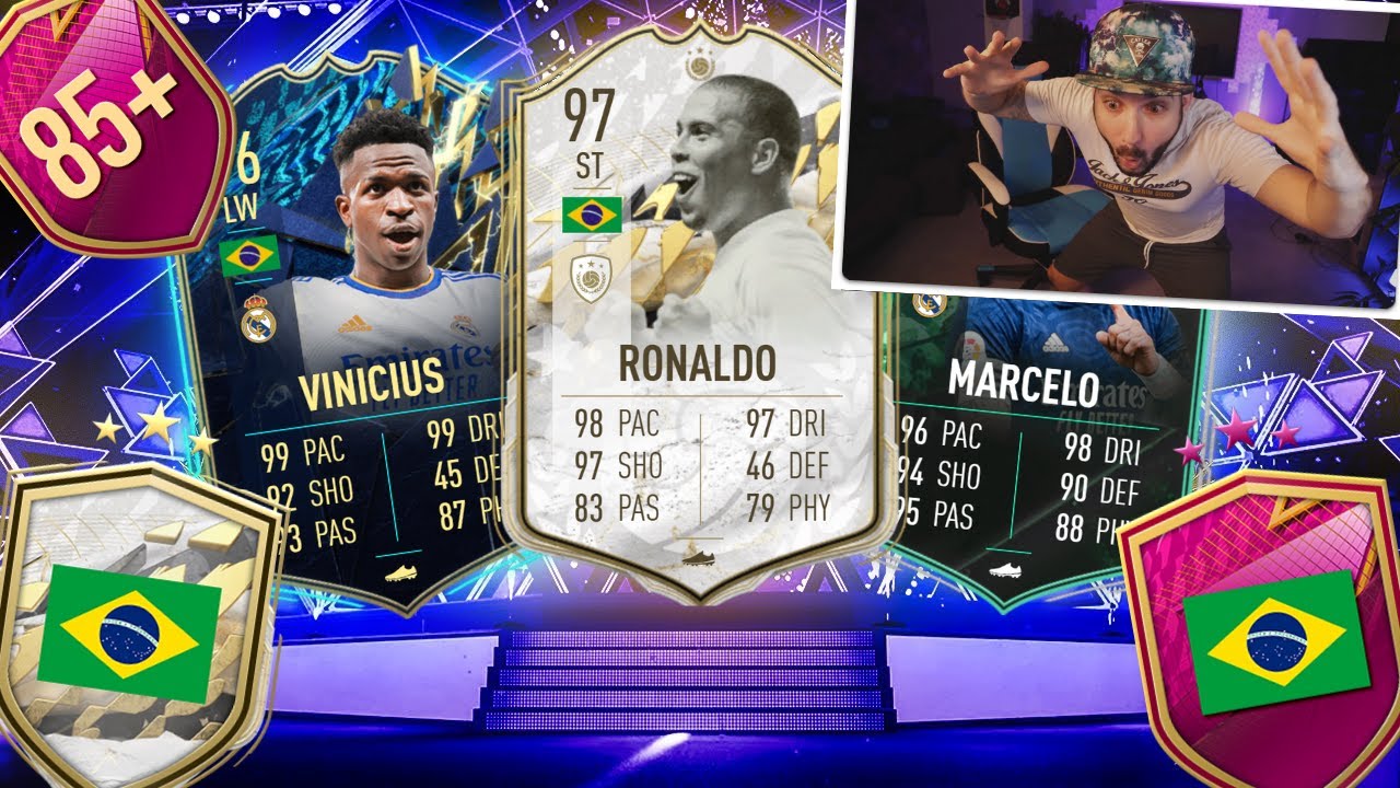 J'OUVRE X20 PACK 85X10 FUTTIES & ( choix icone moments bresil ) ! FIFA 22