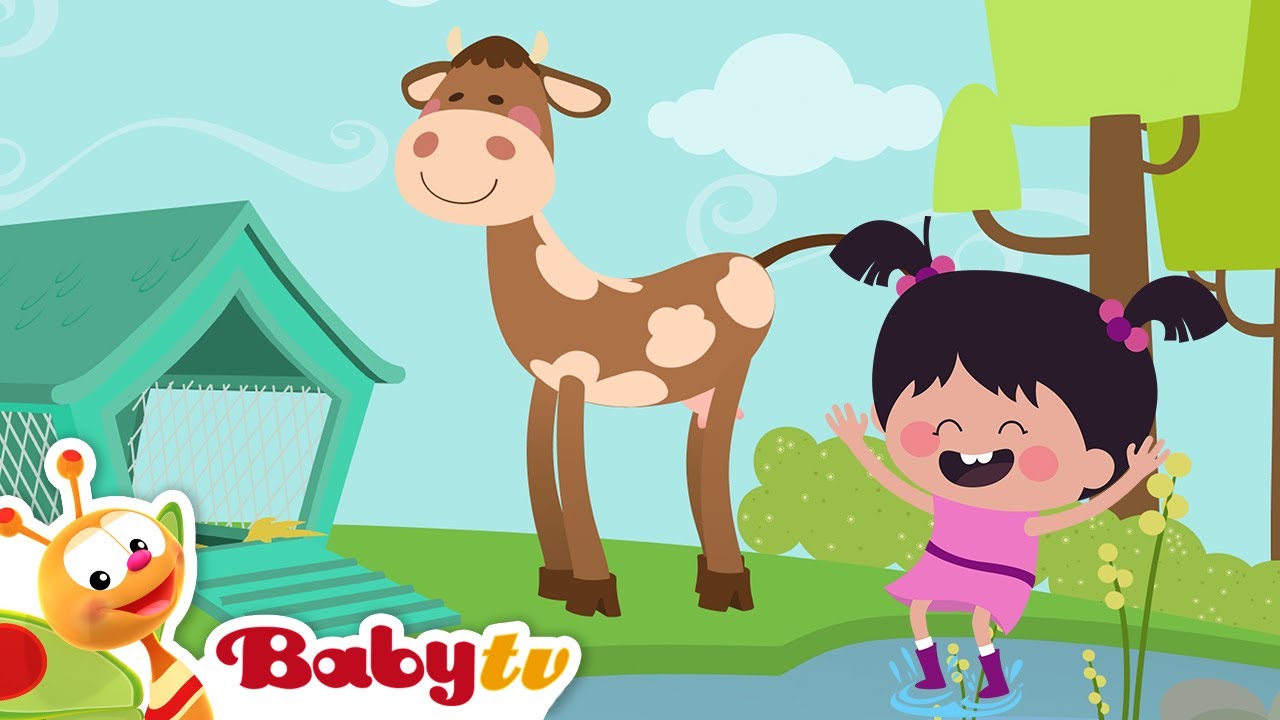 Kleine Lola op de boerderij | Koe 🐄 | Boerderijdieren   | Video's voor peuters | Tekenfilms@BabyTVNL