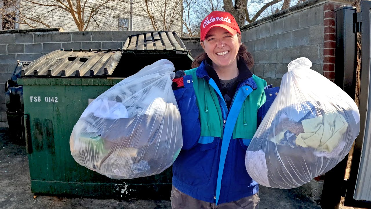 Dumpster Diving and Donation Bins - Lots of Clothing Saved from the Landfill!
