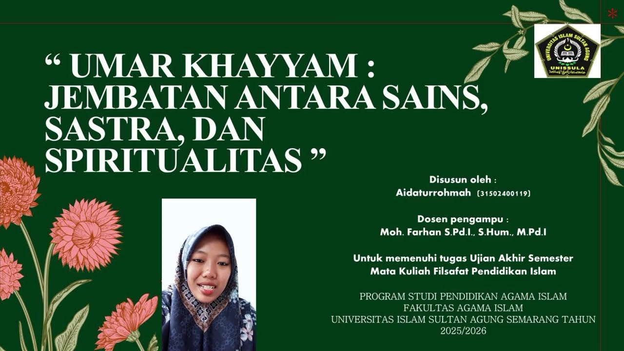 Umar Khayyam_Pemikiran Tokoh Klasik_Filsafat Pendidikan Islam_UAS sms3_Aidaturrohmah_31502400119.