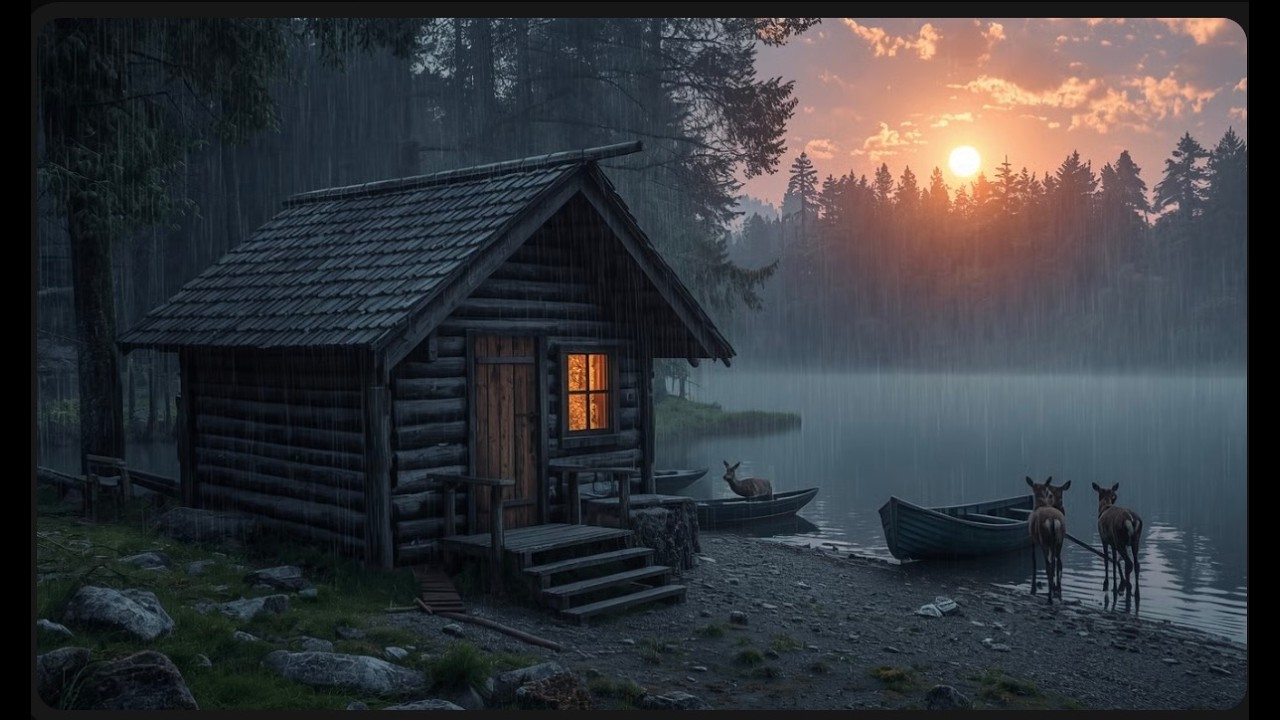 Even Rain and Soothing Sounds , 4 Hours For Deep Sleep And Relaxation, Black Screen, No Ads