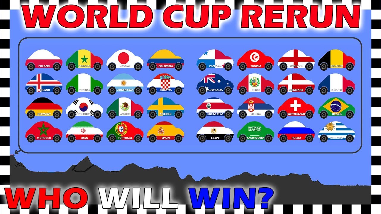 Country Cars World Cup 2018 Rerun - Who Will Win? - Algodoo