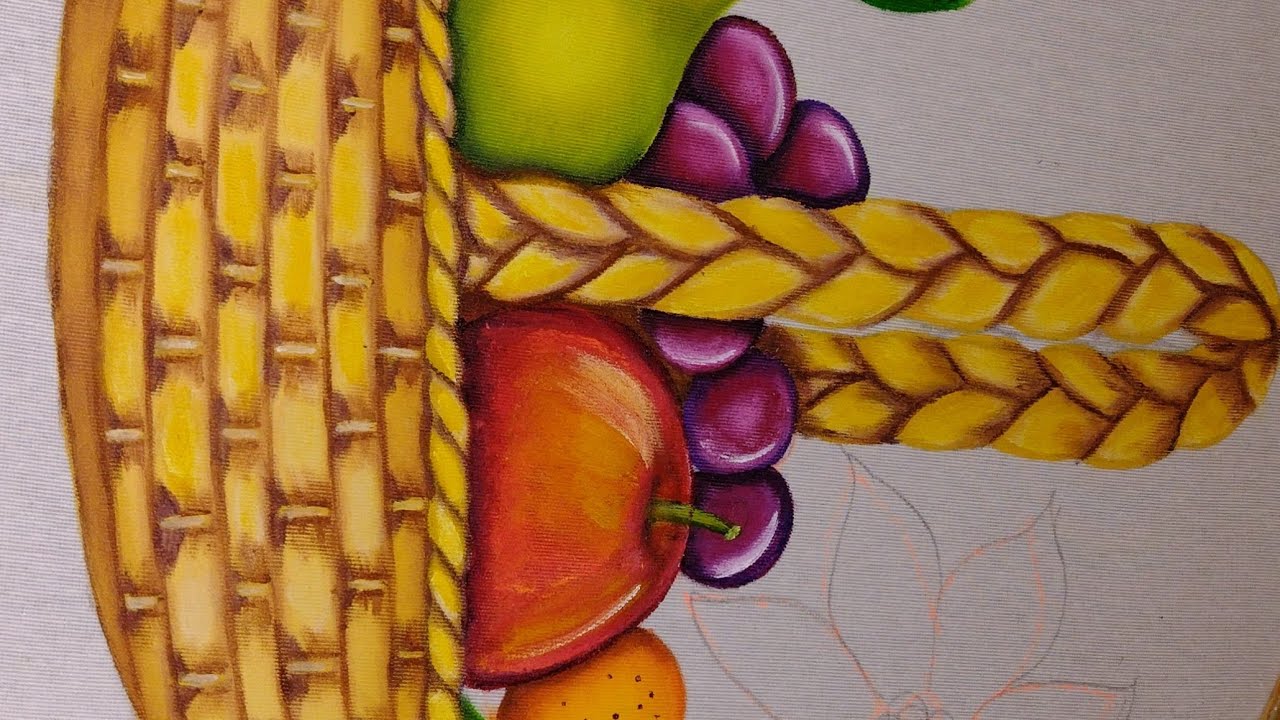 235.- como pintar manzana en tela