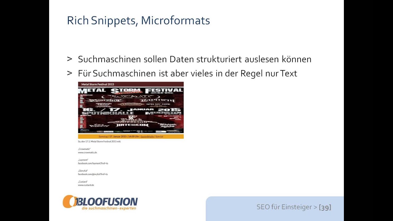 Bloofusion-Webinar: SEO für Einsteiger  Alle Begriffe, die man kennen muss! (23.01.2015)