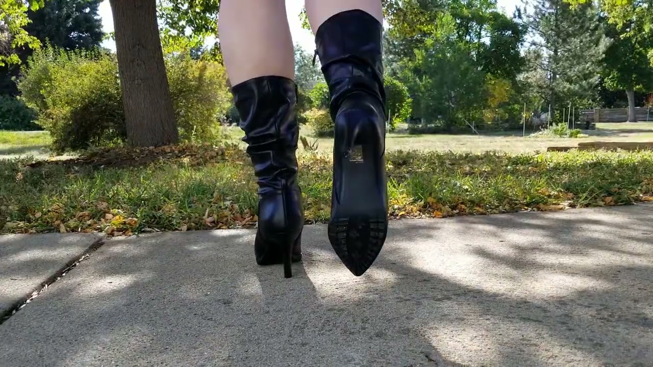 DREAM PAIRS Women's Mid Calf Boots High Heels Pointed Toe Zip Fashion Dressy Boot,Size
