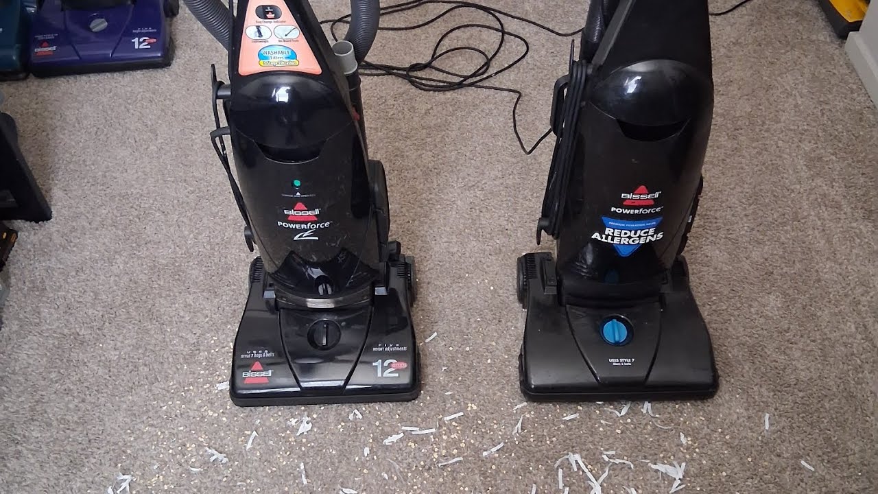 Bissell Powerforce Bagged 3522-6 VS 1398 Mess Test And Comparison 