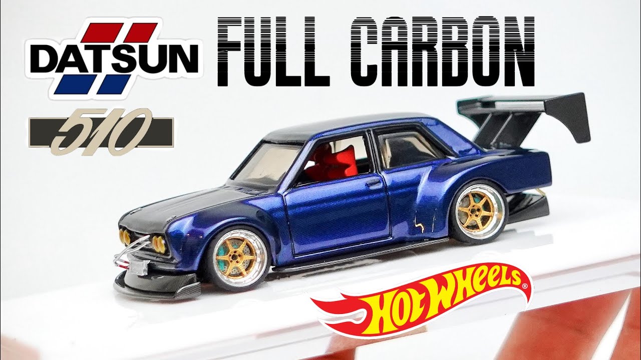 HOTWHEELS FULL CARBON DATSUN 510 CUSTOM