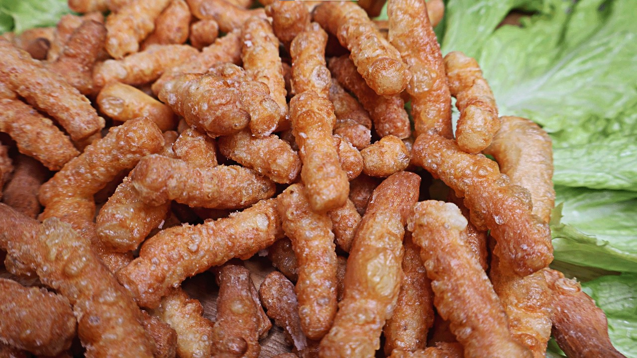 Preparation of String cheese | making fried string cheese