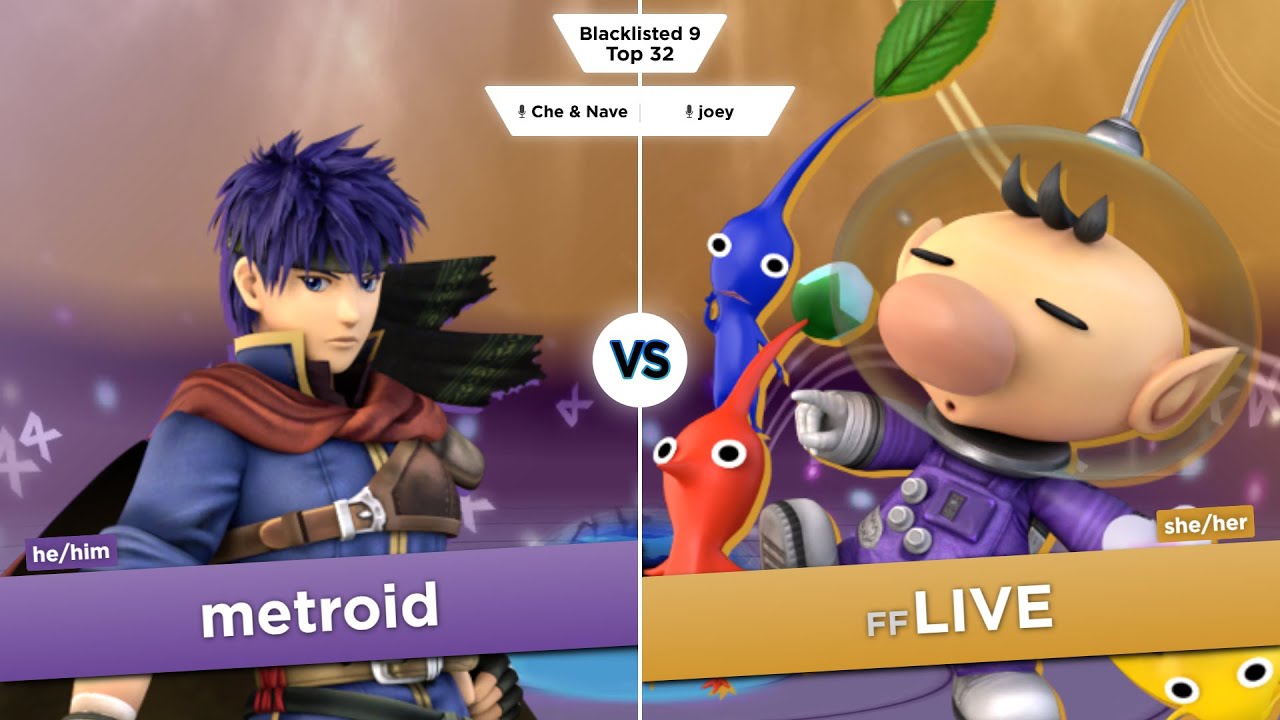 Blacklisted 9 Top 32 - metroid (Ike) vs LIVE (Olimar)