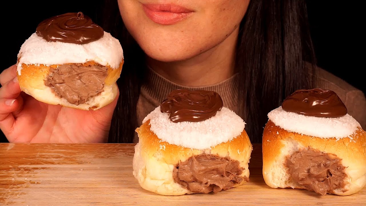 ASMR Chocolate & Coconut Iced Buns ~ Soft & Creamy (No Talking)