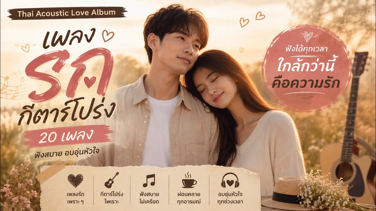 Thai Acoustic Love Album | ตรงนี้คือคำตอบ | เพลงรักกีตาร์โปร่ง 20 เพลง