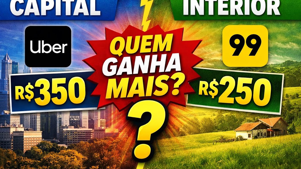 MOTORISTA DE APLICATIVO : CAPITAL OU INTERIOR -QUEM GANHA MAIS DINHEIRO? 