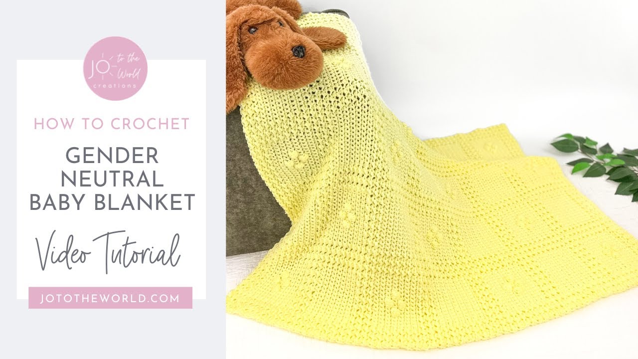 Easy Gender Neutral Crochet Baby Blanket Pattern | Unisex Baby Blanket Crochet Pattern