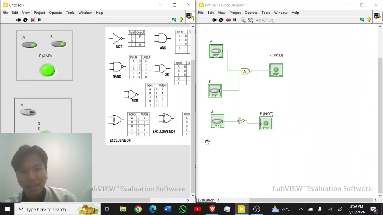 Simulasi Gerbang logika menggunakan Labview