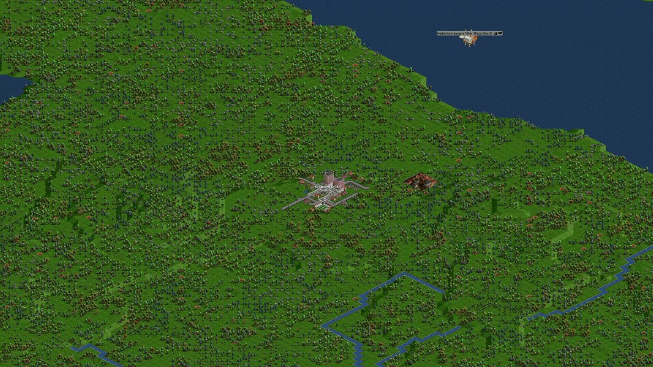 [4K] OpenTTD - city growth from 1950 to 2050 - Crocerossa