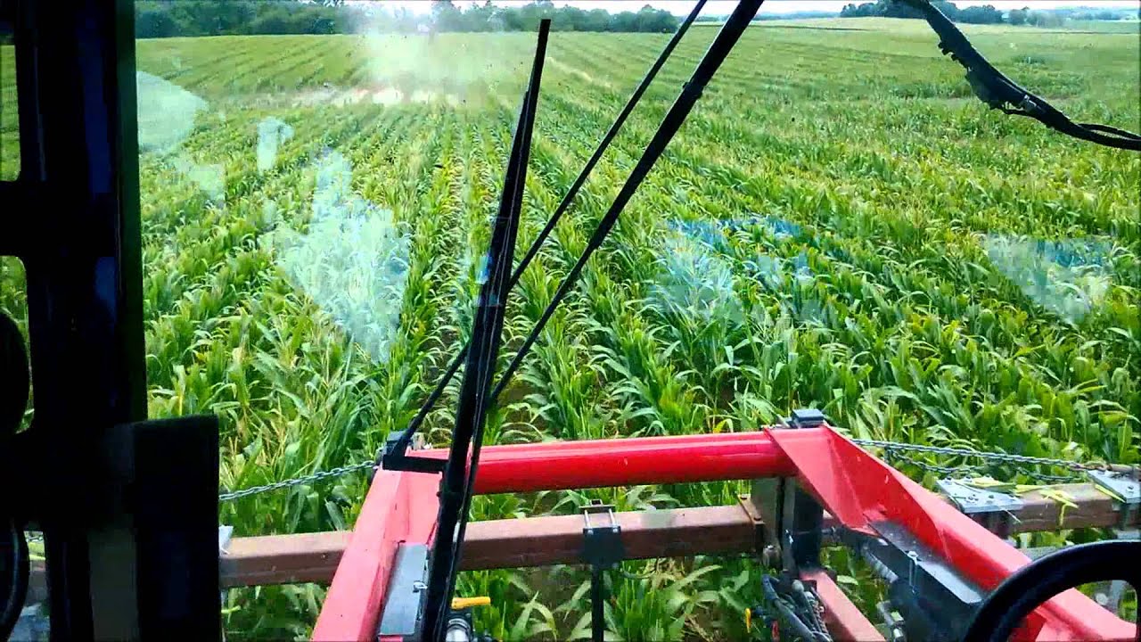 Destroying Male Seed Corn Rows with Miller Nitros