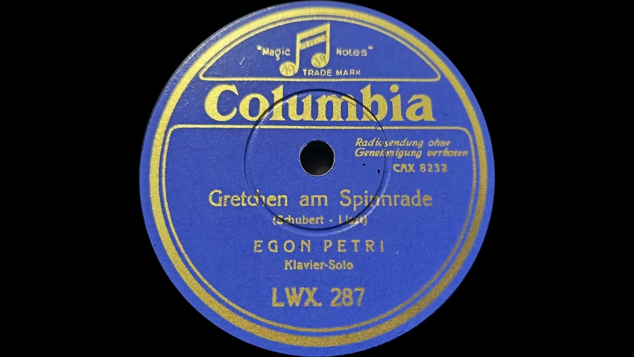 Petri plays Schubert-Liszt Gretchen am Spinnrade (1938)