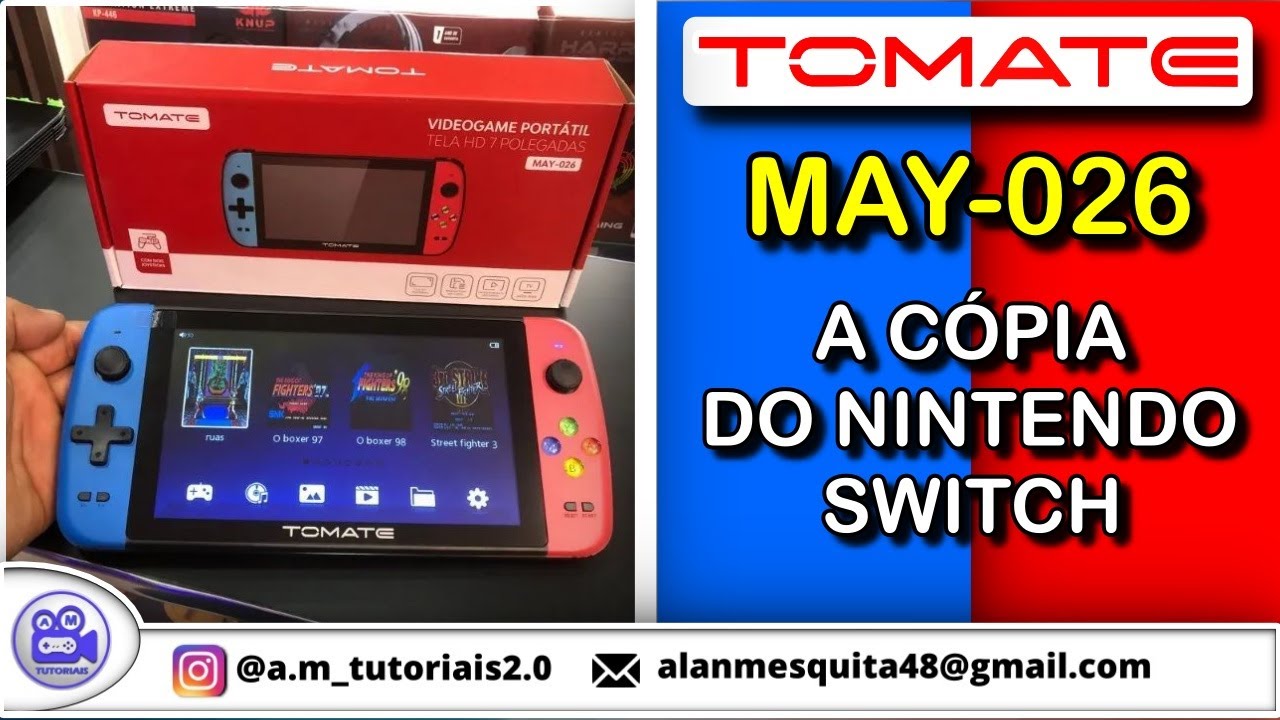 COMPREI A CÓPIA DO NINTENDO SWITCH | TOMATE MAY-026 | PS 7000 | CONSOLE PORTÁTIL QUE RODA PS1
