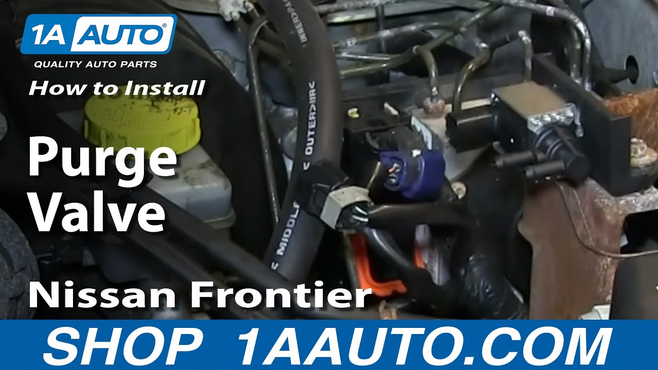 Как заменить клапан продувки адсорбера паров на Nissan Frontier 00-04