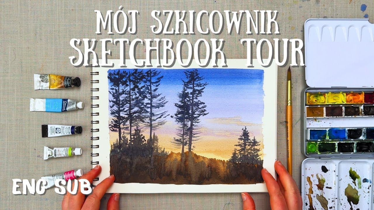 Co jest w moim szkicowniku? Maluję ostatnią wolną stronę.
