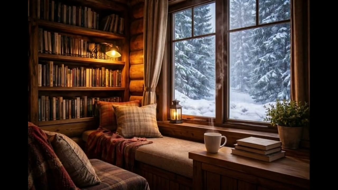 ❄️ Kar Fırtınasında Sıcak Bir Kahve / Winter Coffee Ambience ❄️☕ 