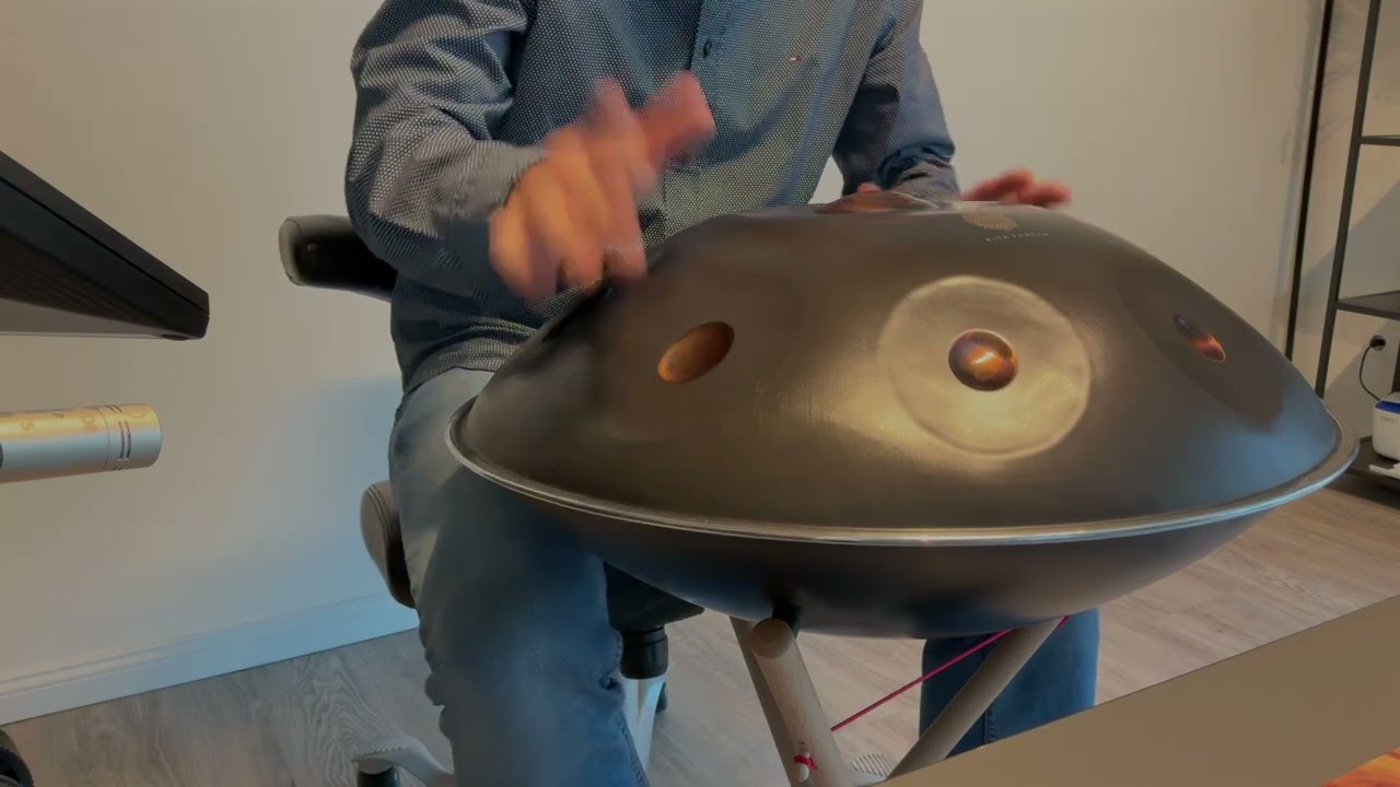 Handpan Kita Pantam D Kurd 9 / 440 Hz - Schwarz poliert
