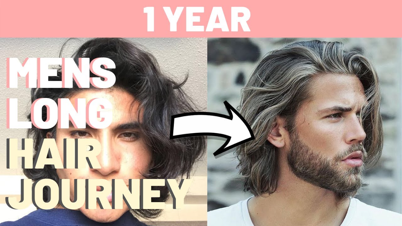 Men's Long Hair Journey 1 Year | 1 Year Men's Long Hair Growth | Men's Long Hair | Awkward Stage