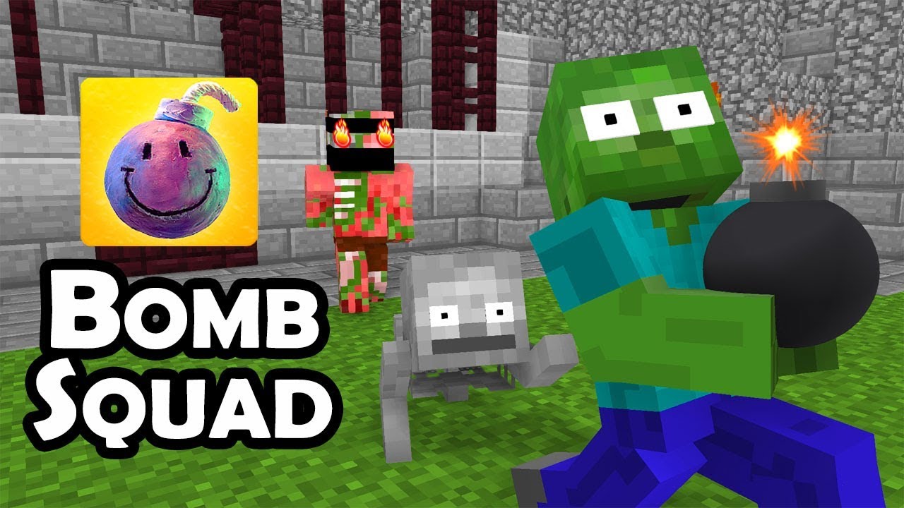 MOBS : BOMBSQUAD CHALLENGE - Minecraft Animation