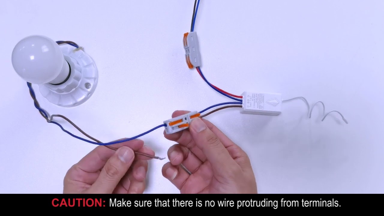 Thinkbee Wireless Light Switch Installation with New Wire Connectors
