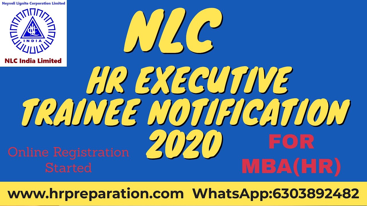 NLC HR EXECUTIVE TRAINEE RECRUITMENT NOTIFICATION 2020|NLC HR RECRUITMENT 2020