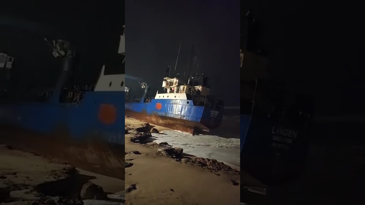 عاجل من المحمدية.... يا ربي السلامة!البحر هايج بزاف و الأمواج كضرب بقوة في السفينة العملاقة!