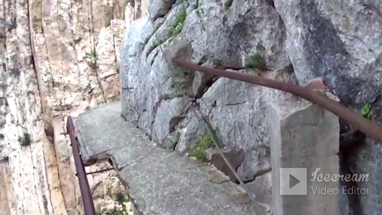 Sendero de Vértigo - Caminito del Rey antes de la Restauración