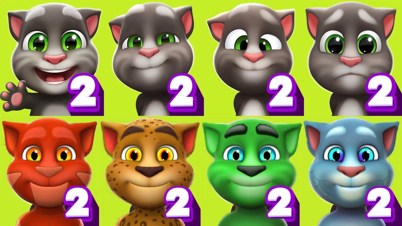 Sunken Ship Vs Tropical Paradise - 8 Colors My Talking Tom 2 