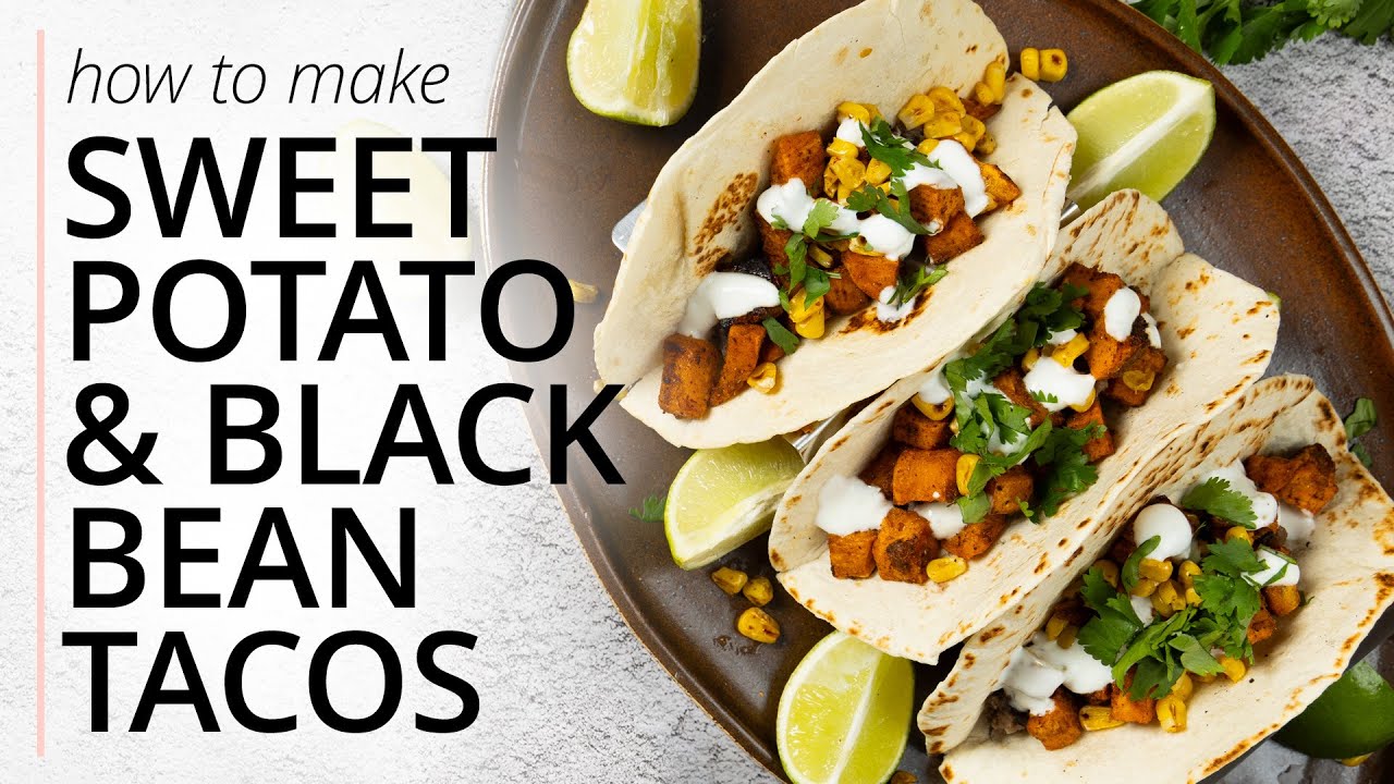 How to make the EASIEST Sweet Potato TACOS! 🌮