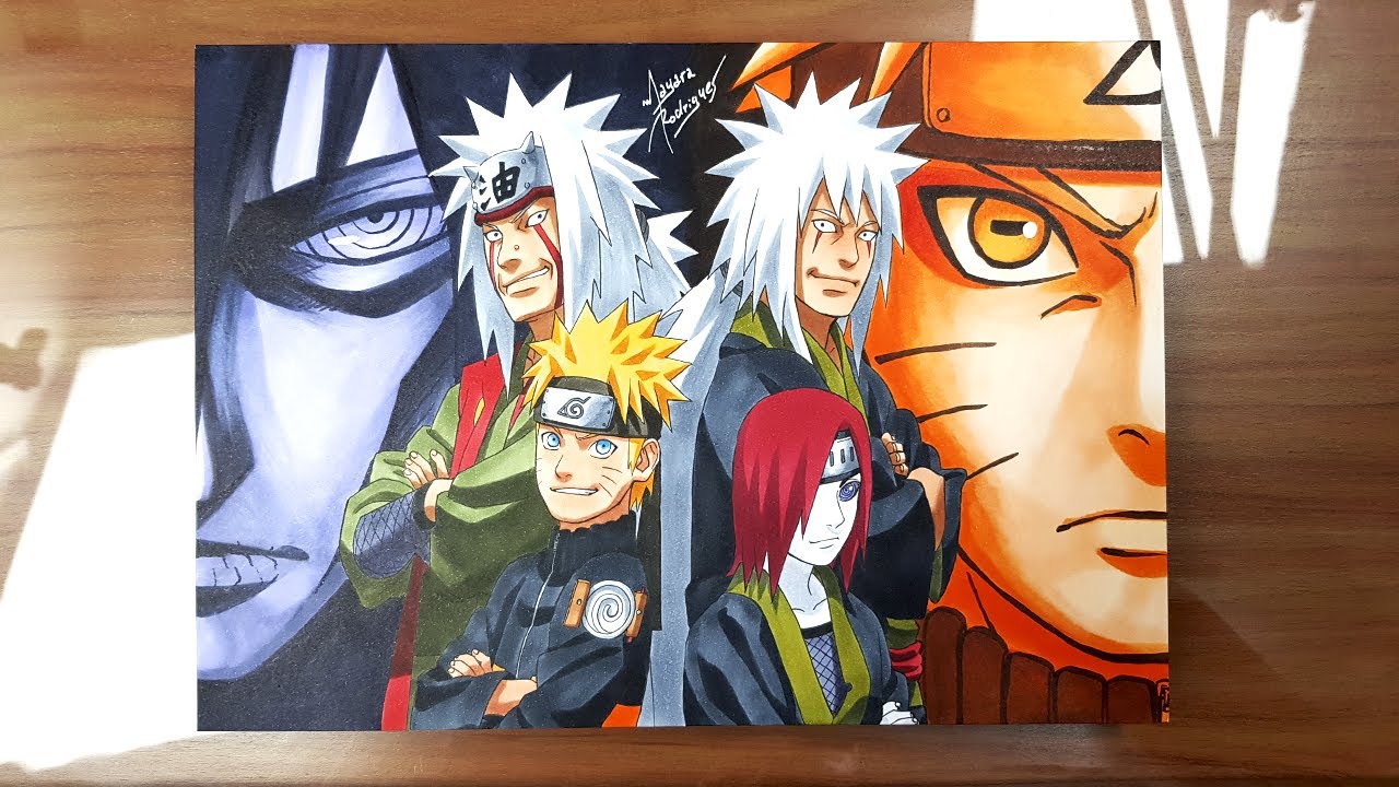 Drawing Jiraiya, Nagato and Naruto | #NARUTUBRO
