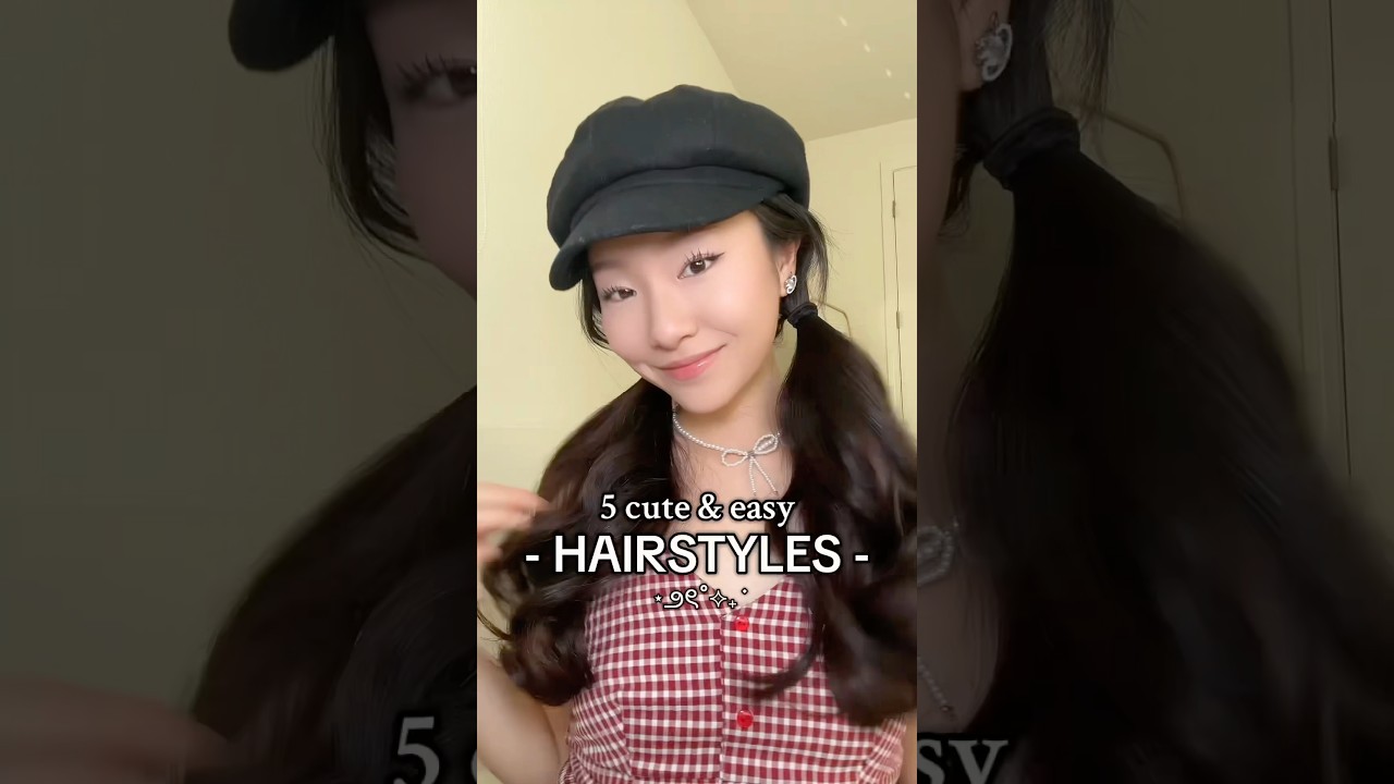 5 EASY HAIRSTYLES 🎀 thank you guys for 50k!!!! ilysm 🥹 #hairstyles #cutehairstyles #hairtutorial